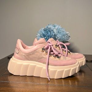 AGL Pink and Beige Women's Sneakers